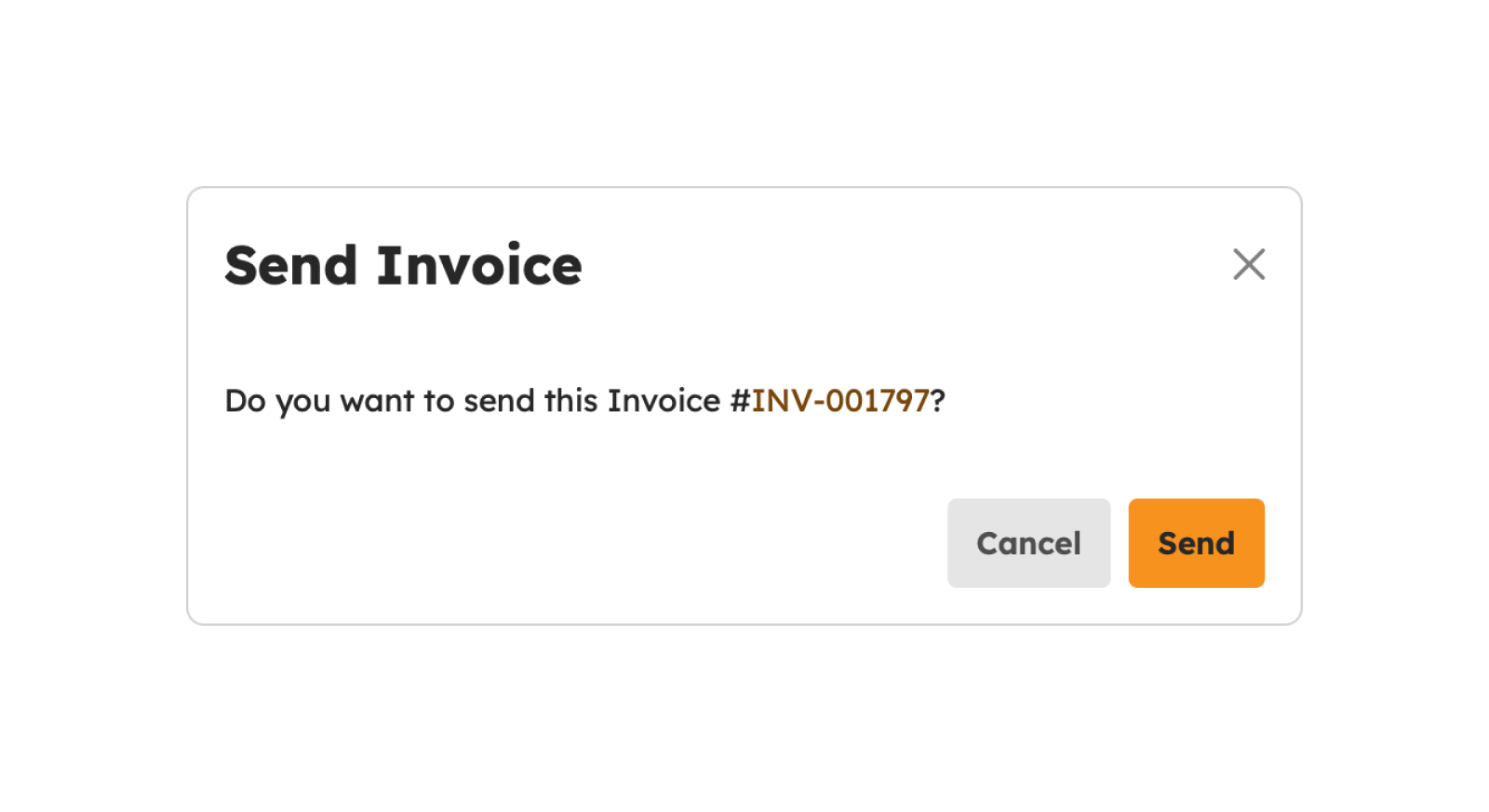 Send Invoice modal