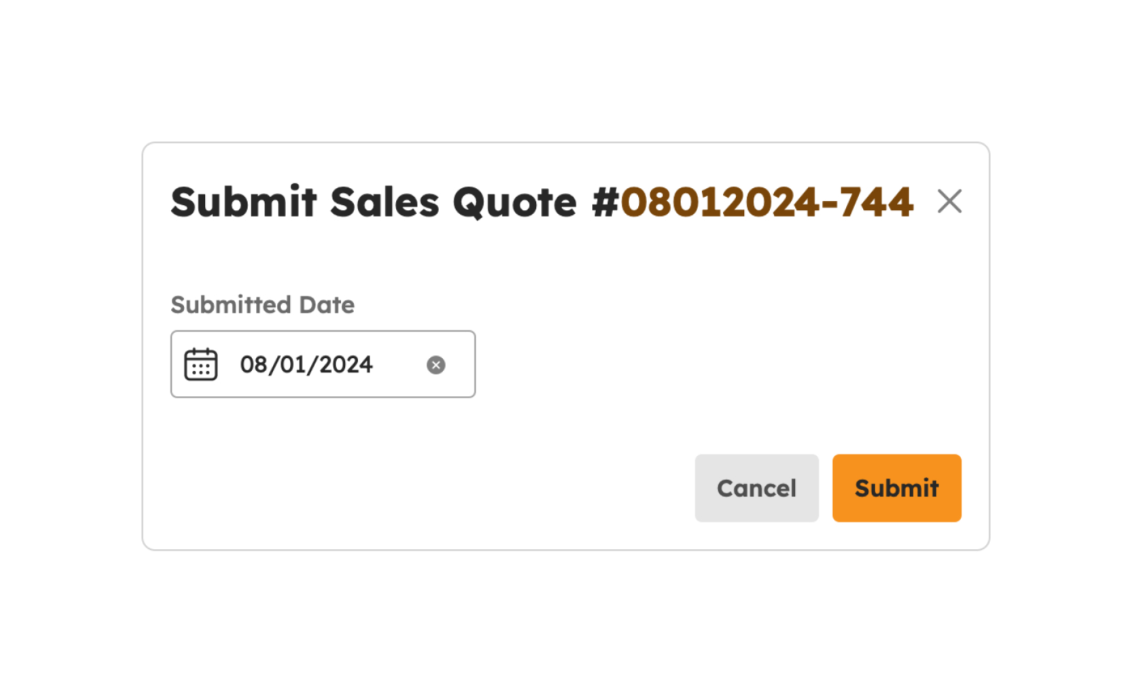 Send Sales Quote modal