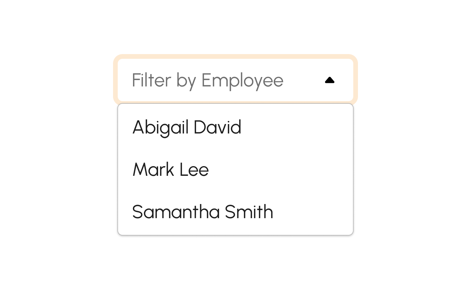 Filtering an Expense Item by Employee Name