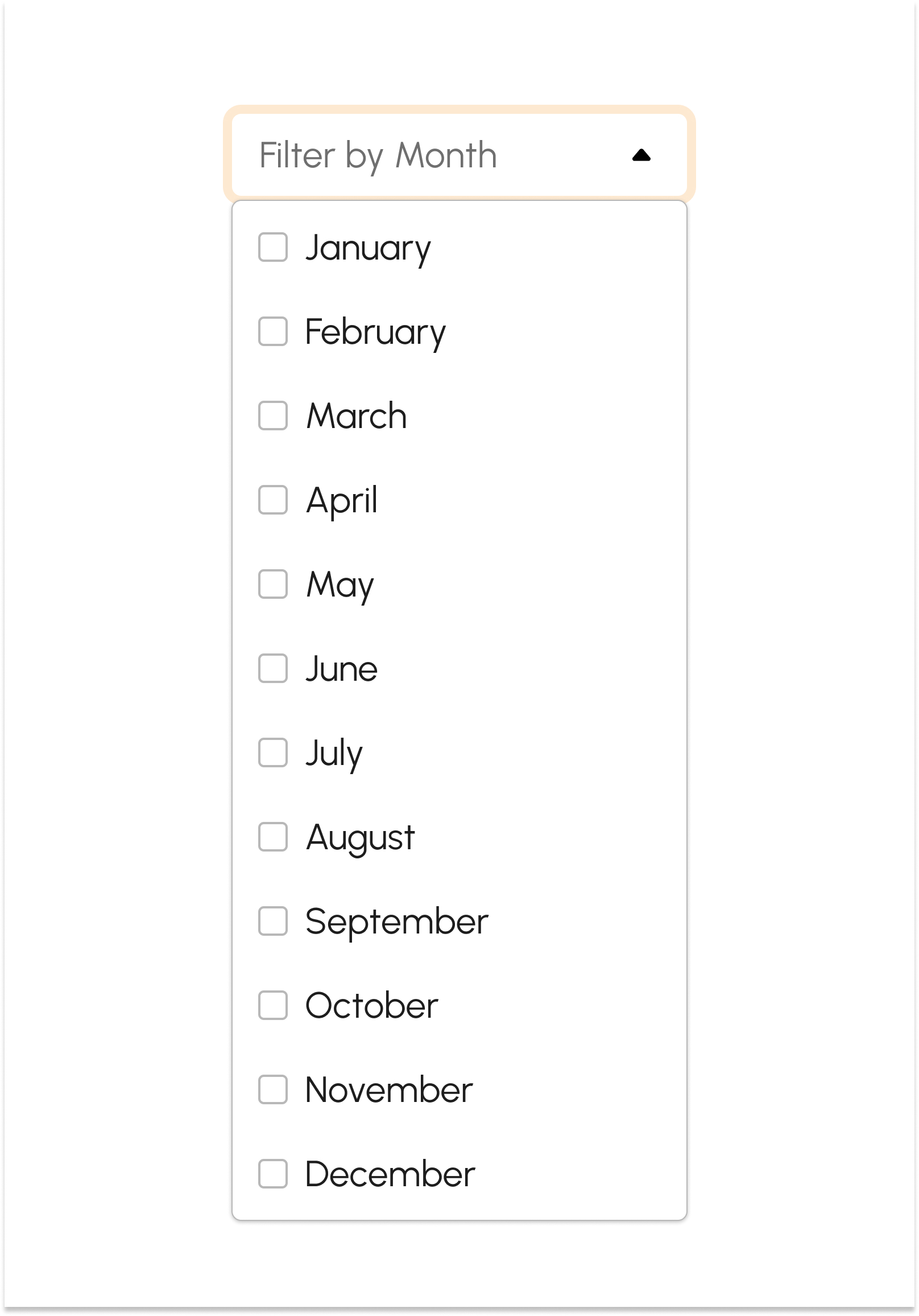 Filter by Month