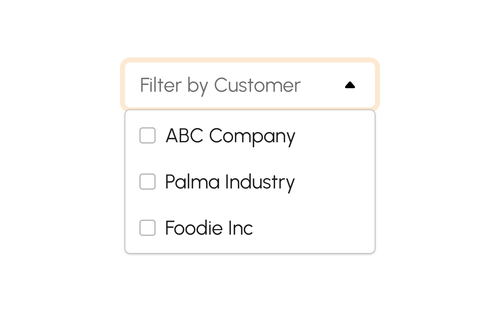 Filter by Customers