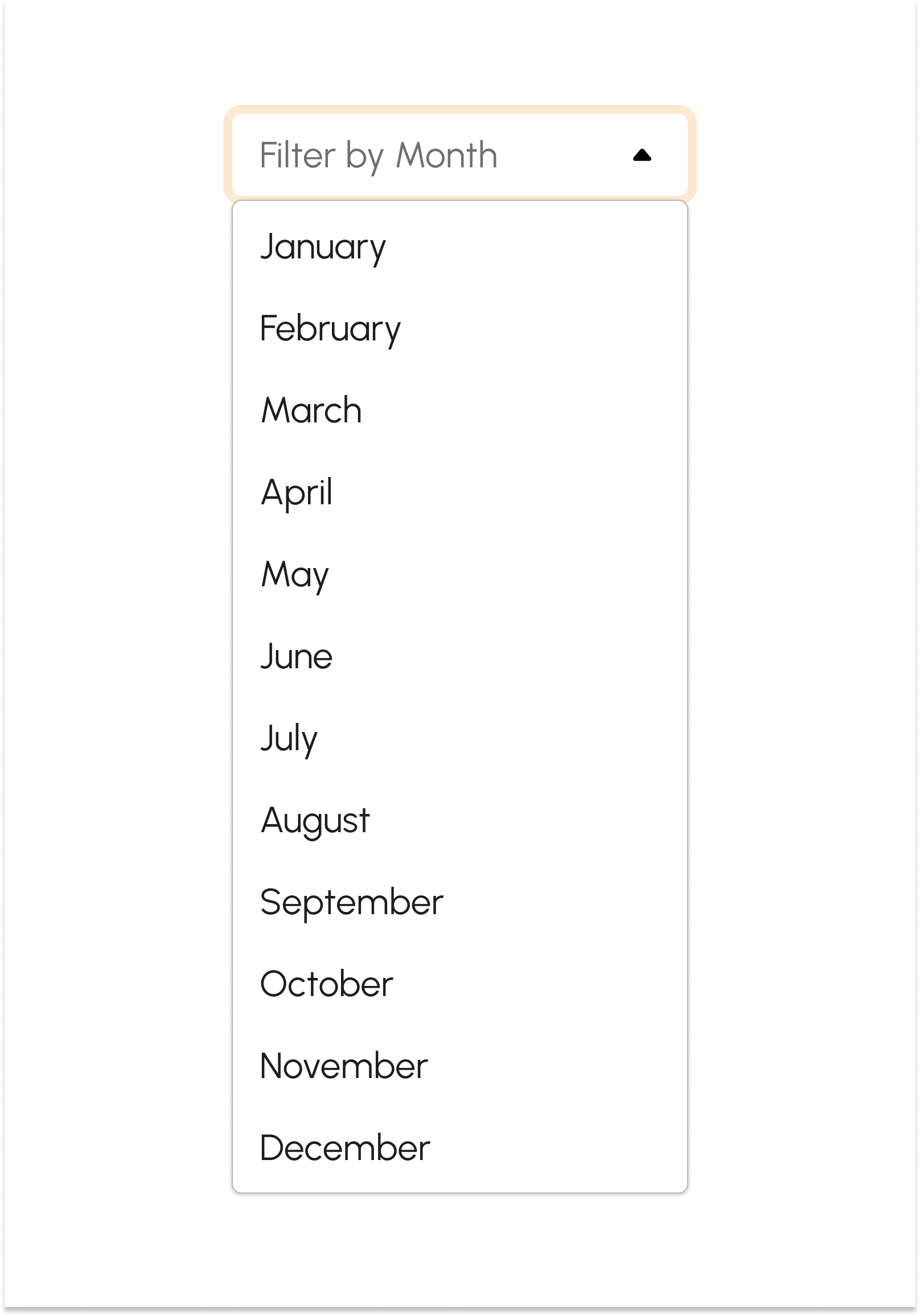 Filter by Month