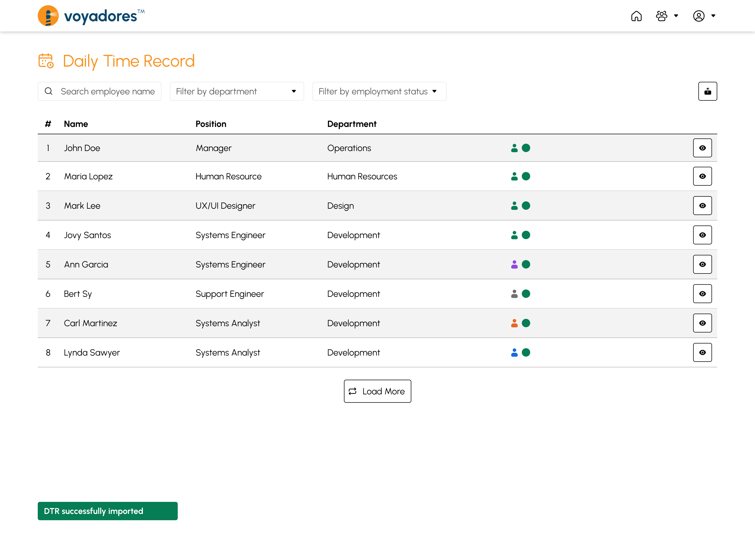 Payroll Generation page