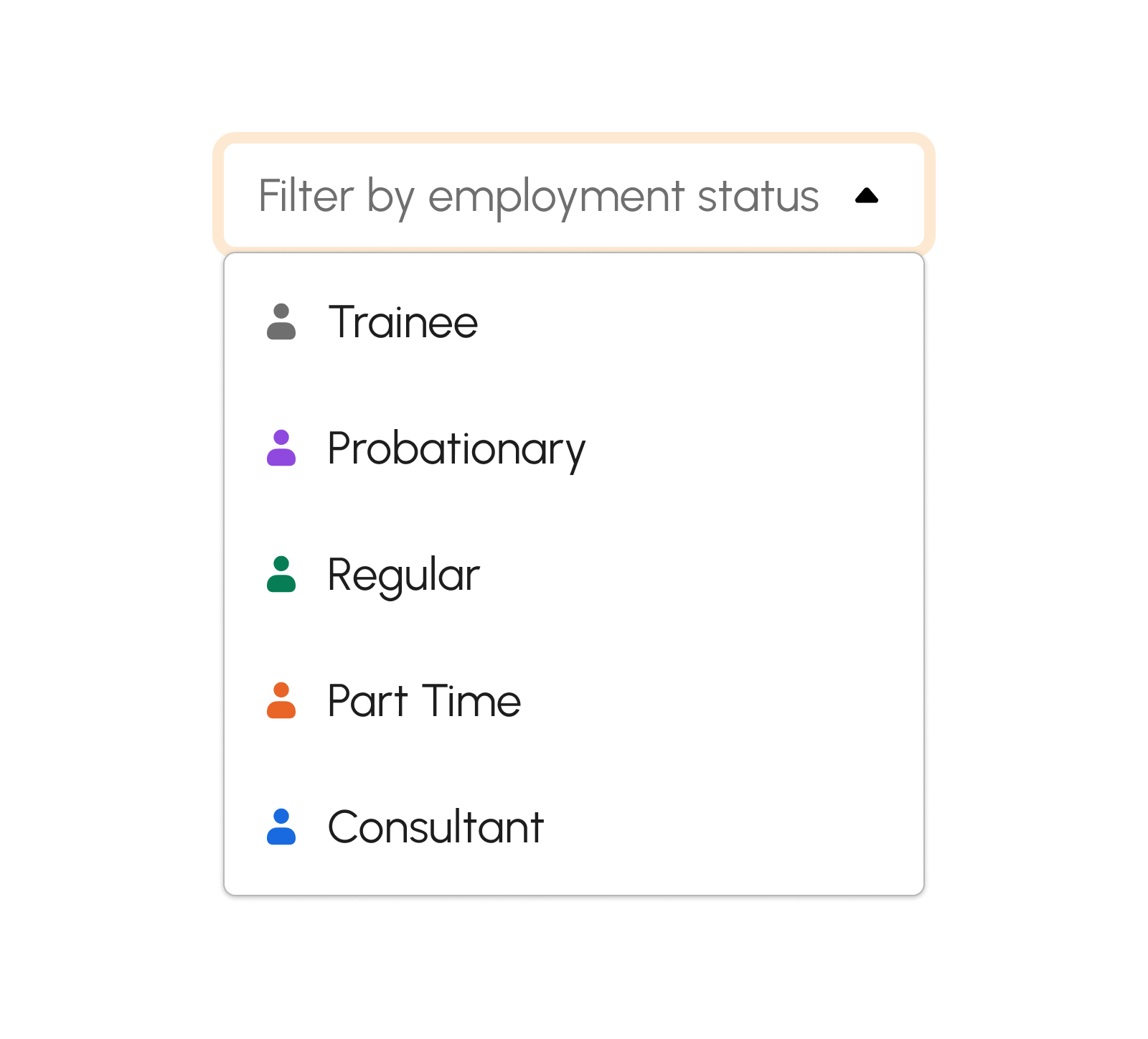 Filter by Employment Status