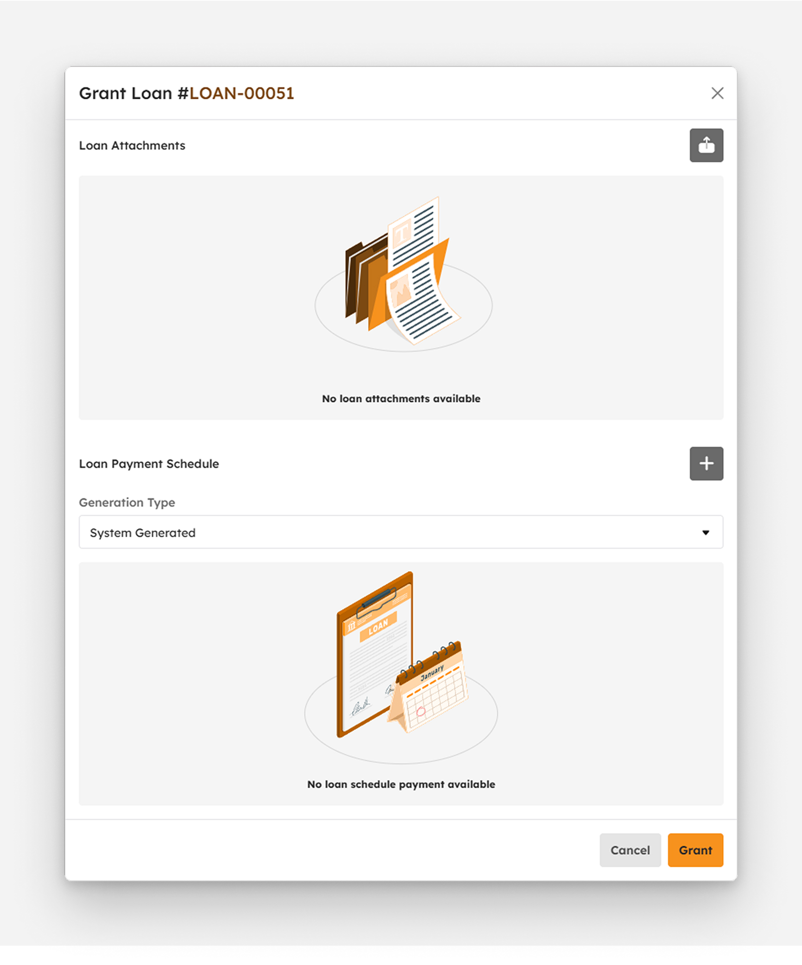 Grant Loan modal