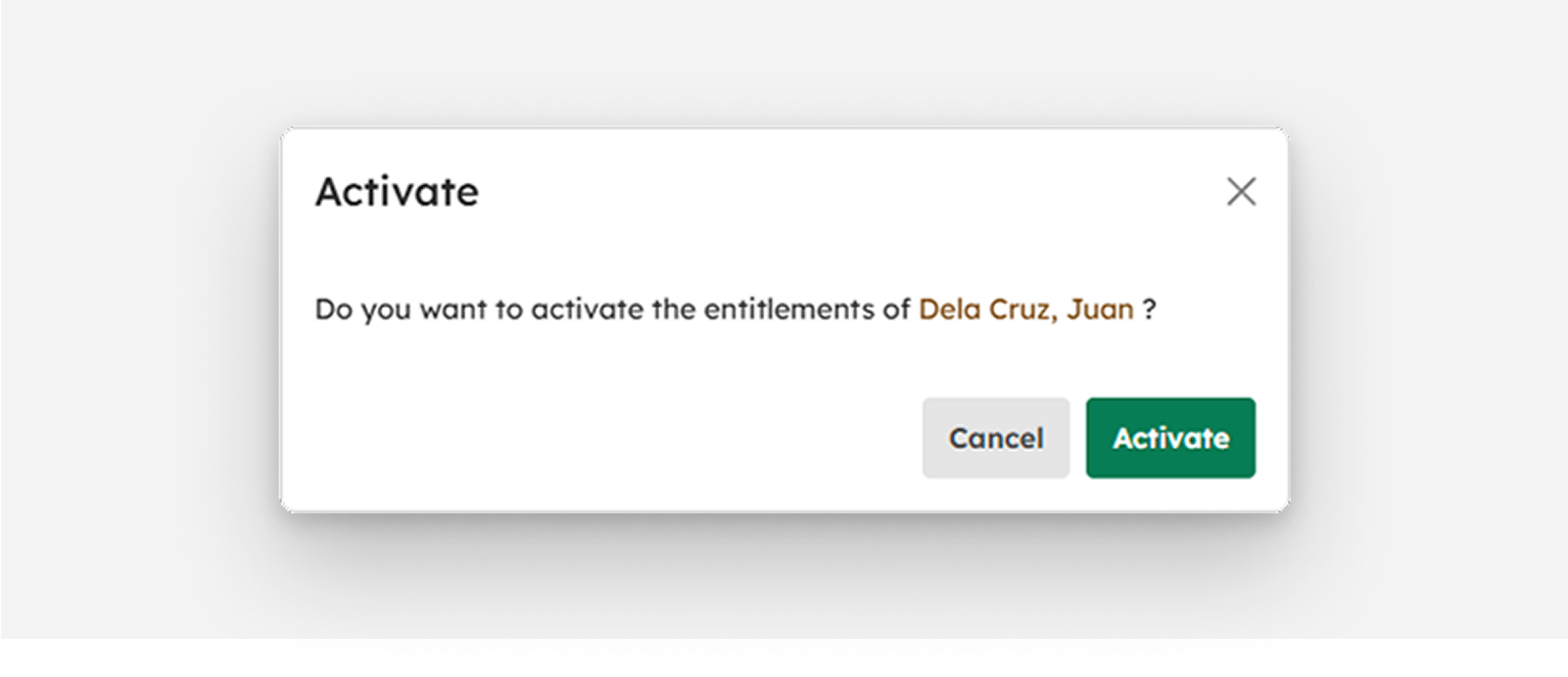 Assigning Leave Entitlements modal empty