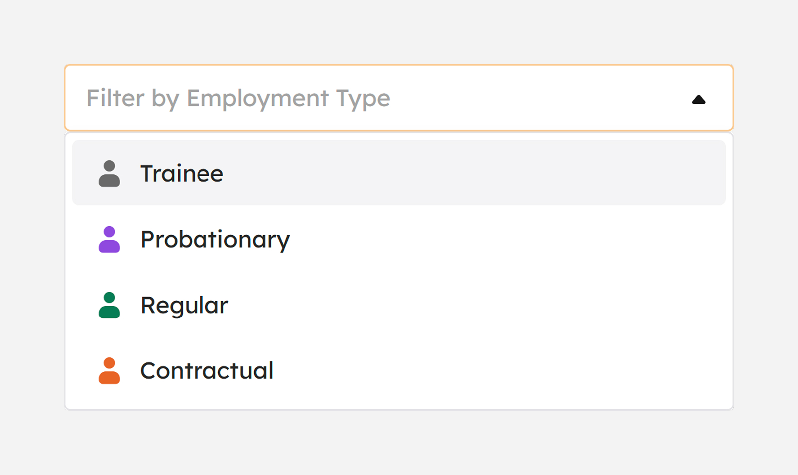 Filter by Employment Status
