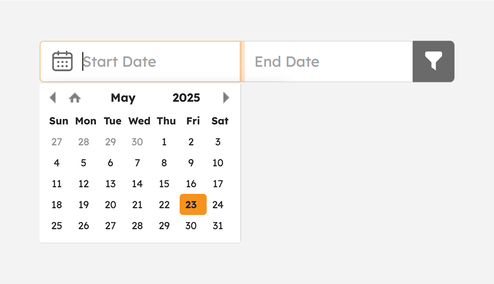 Filtering Holidays by Date Range