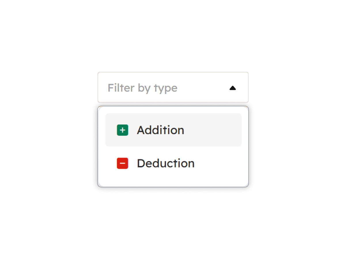 Filter Payroll Adjustments by type
