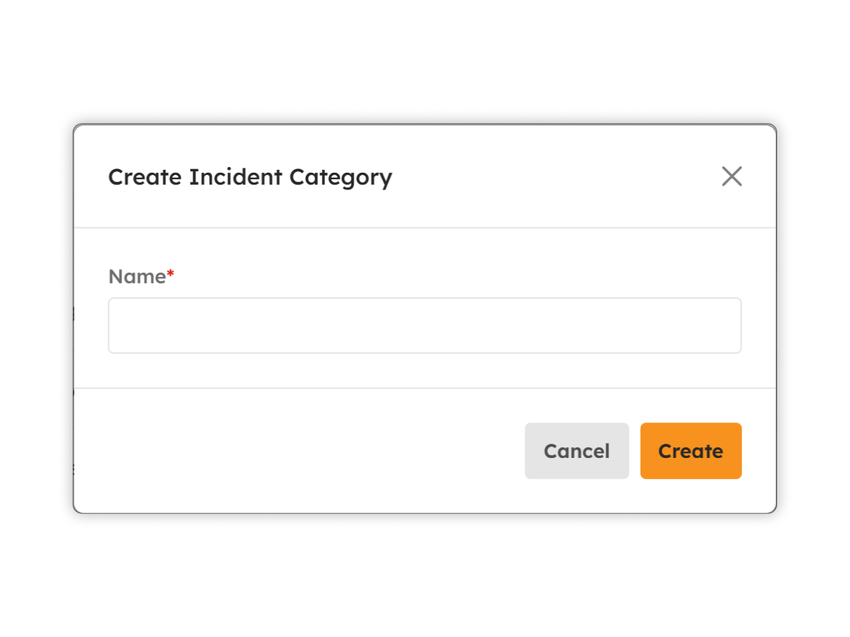 Create Incident Categories