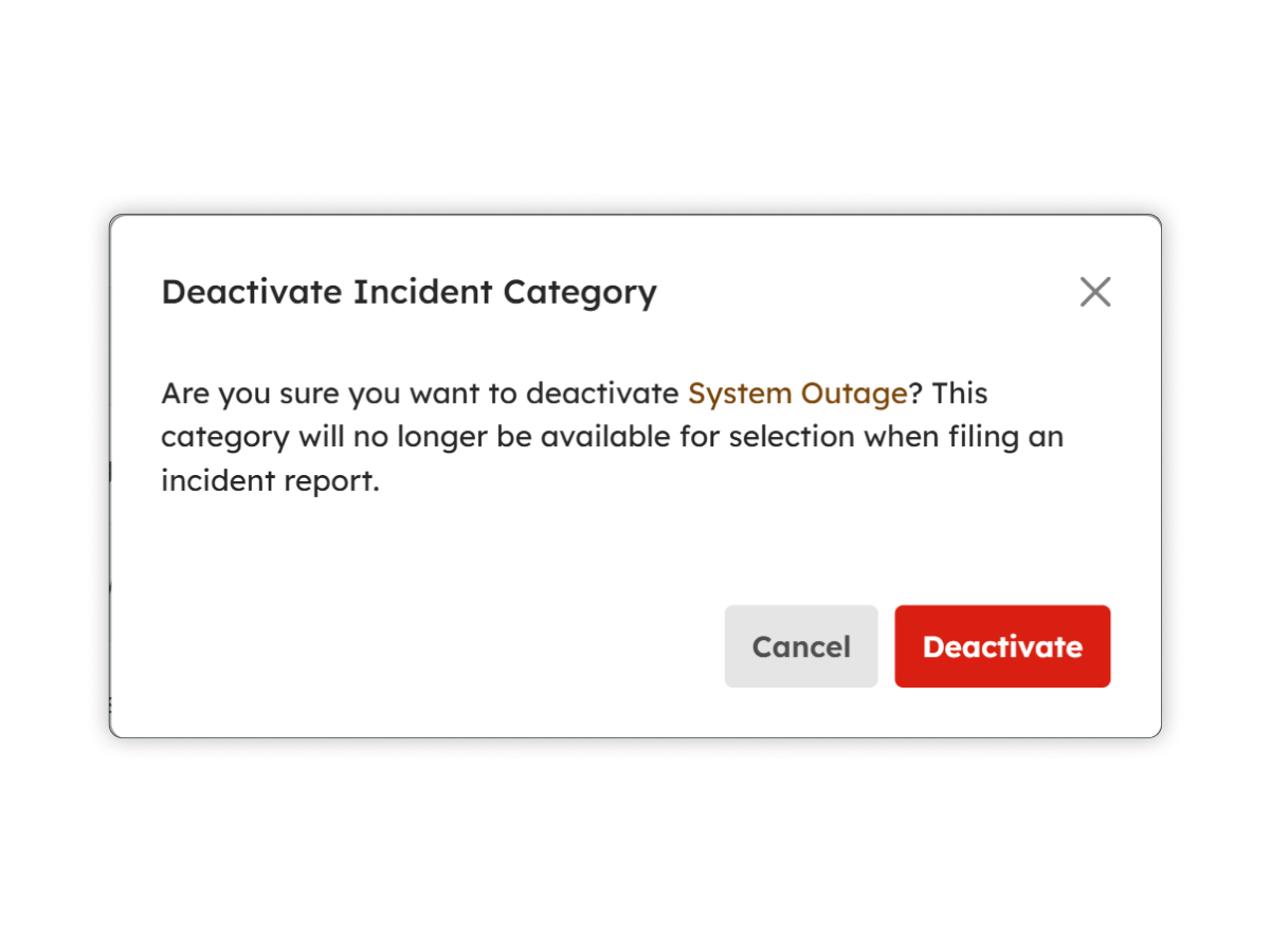 Deactivate IR category