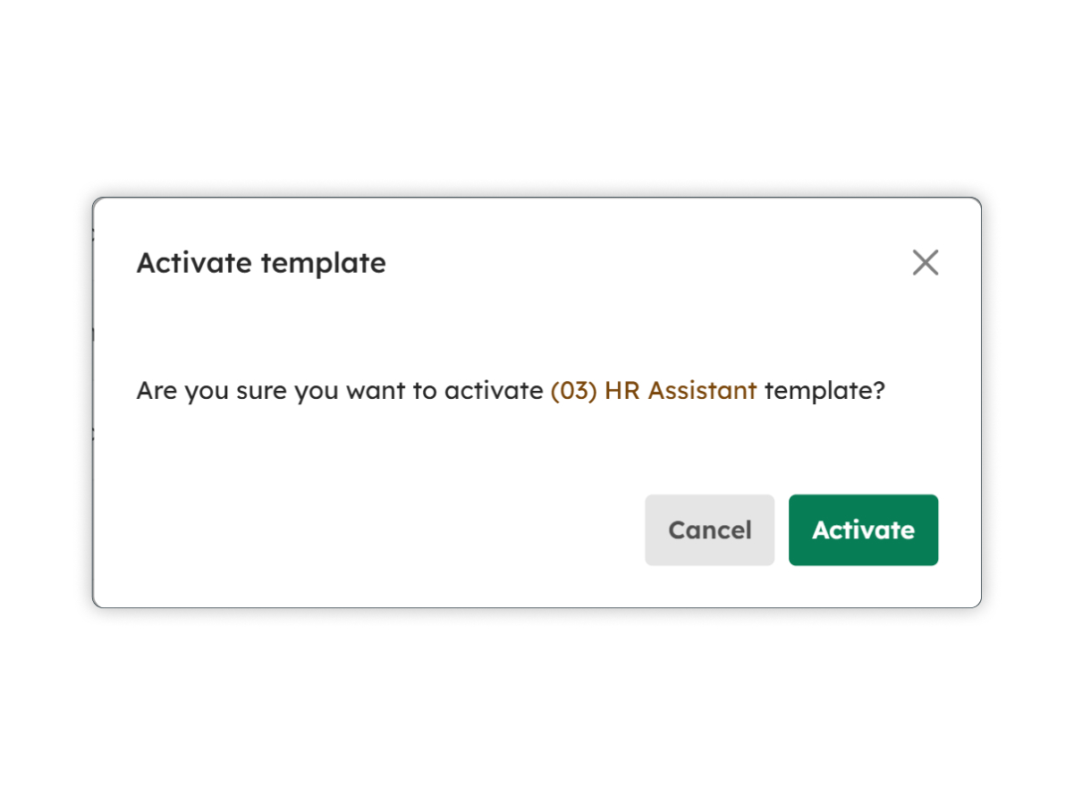Activate Templates
