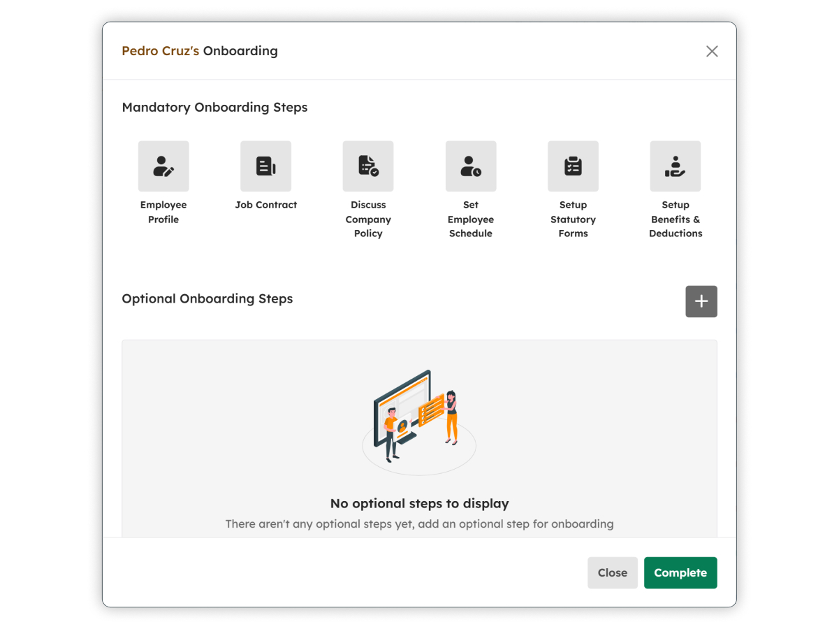 Perform Onboarding modal