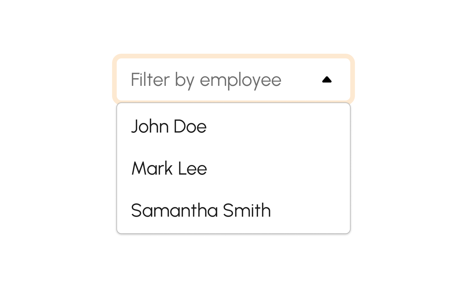 Filtering by Employee