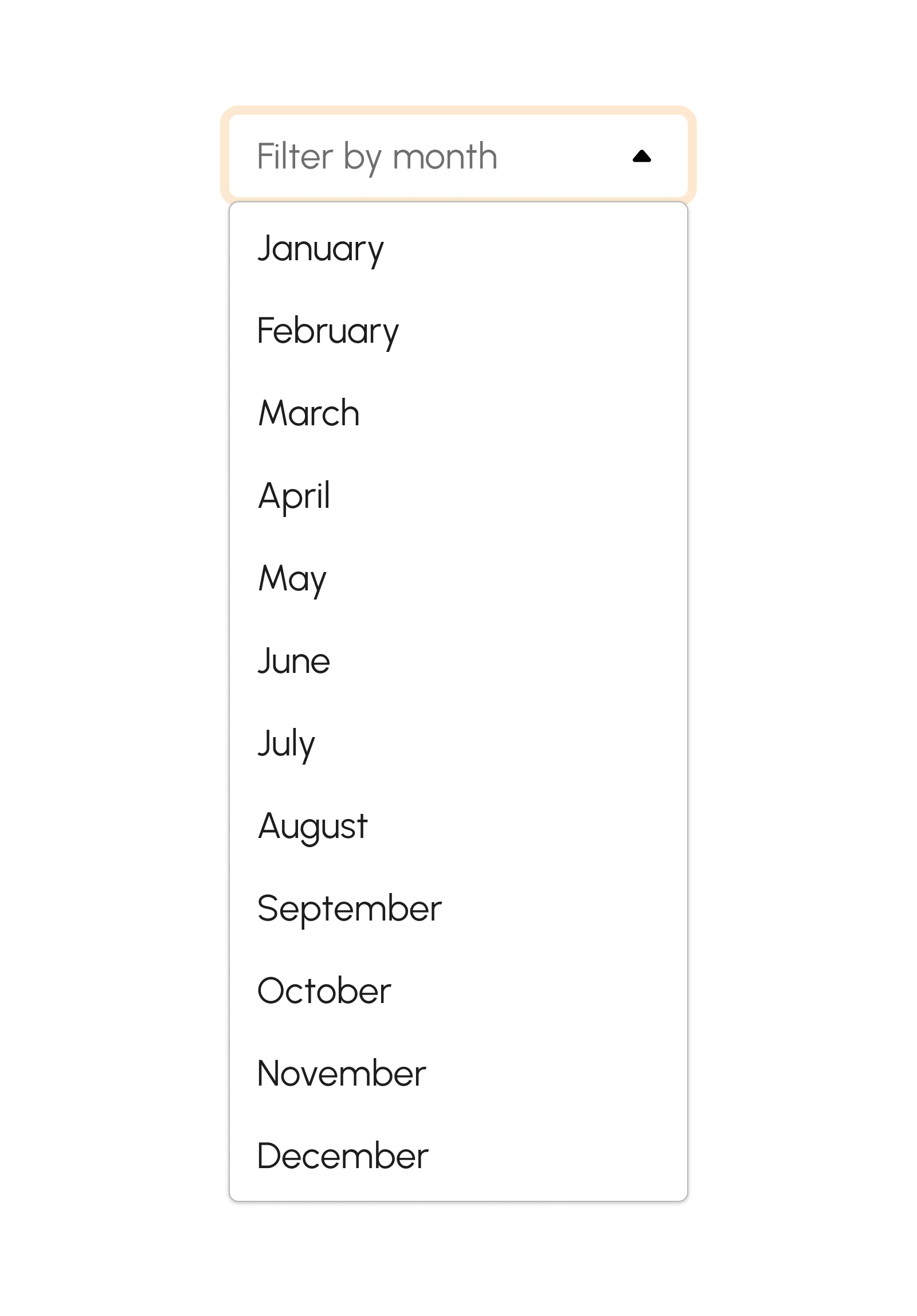 Filtering by Month