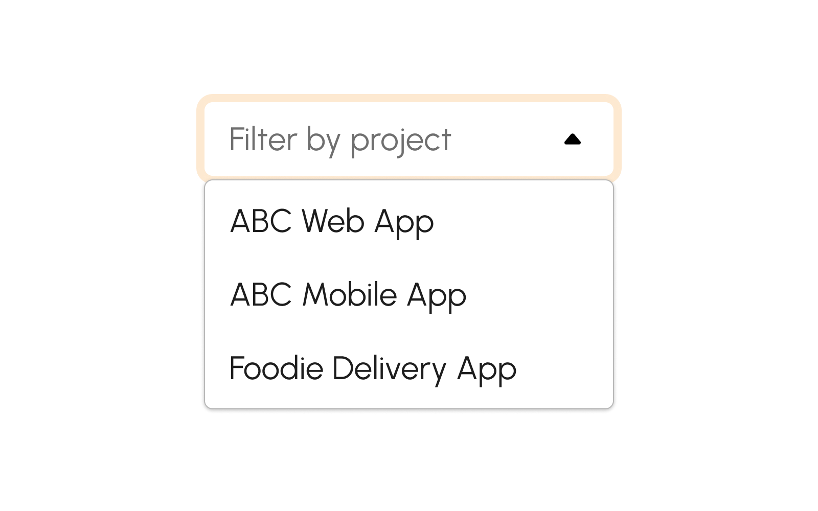 Filter by Project Name