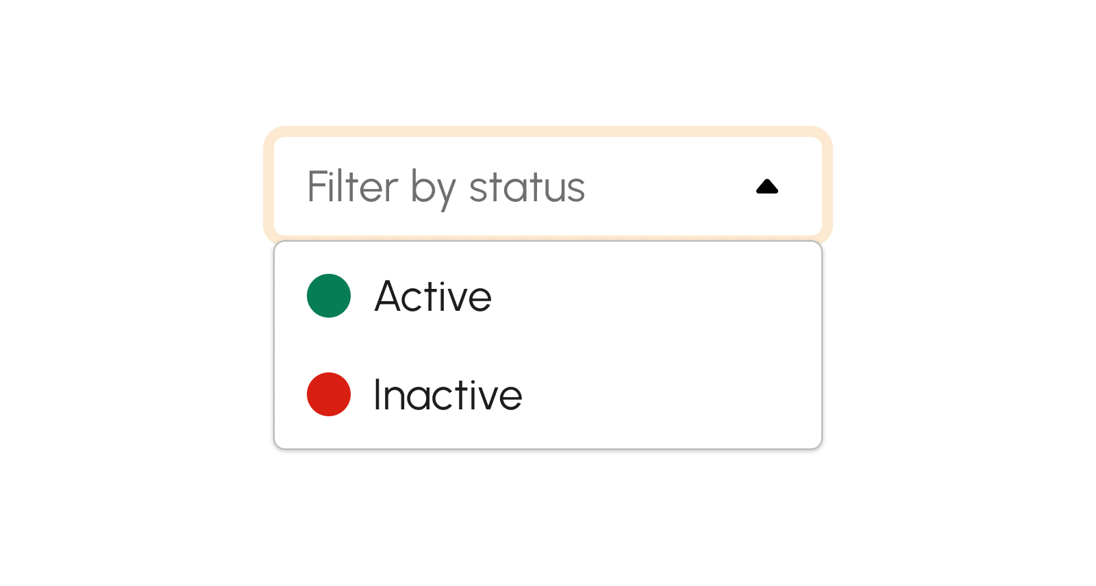 Filter by Status