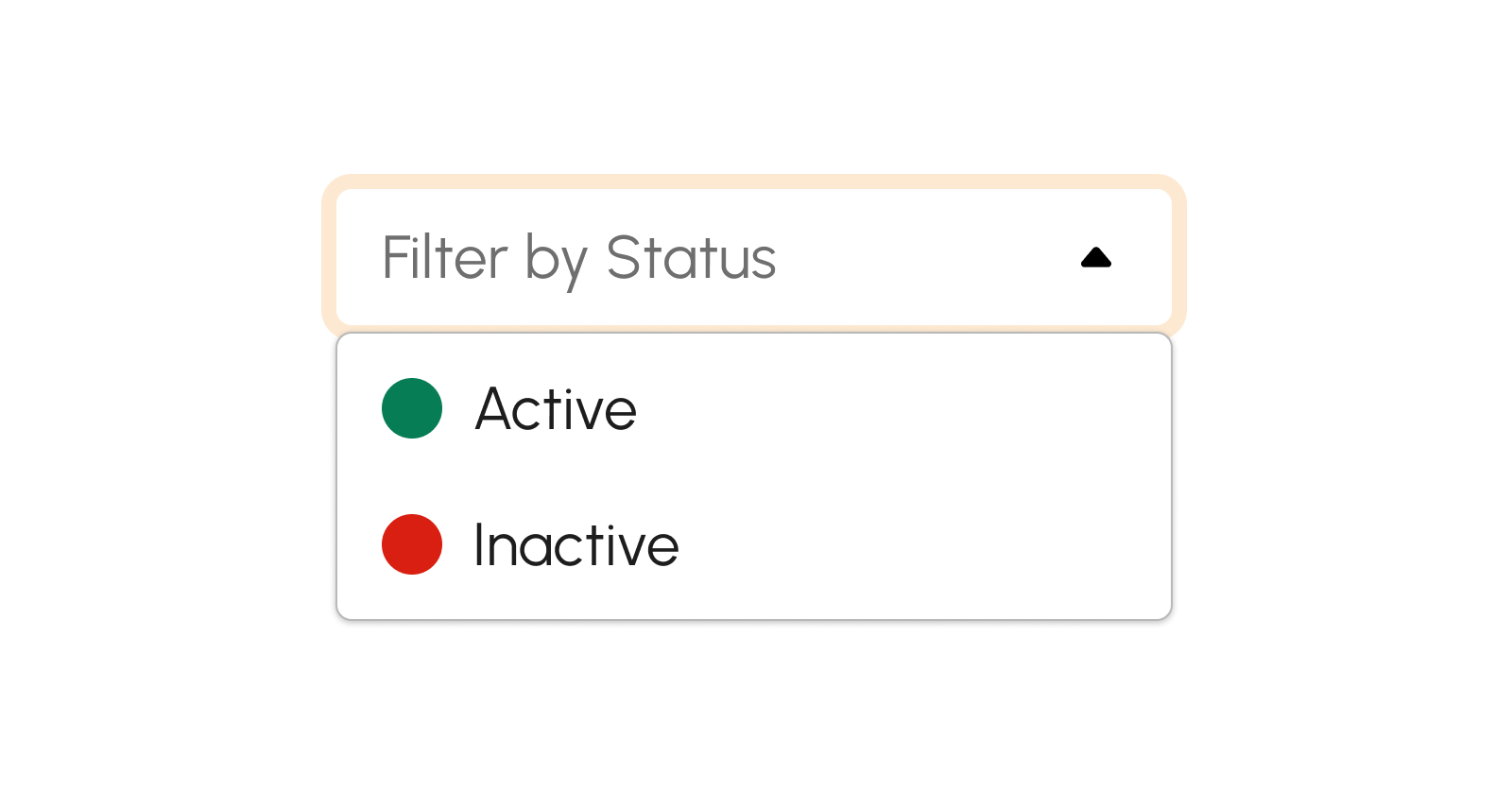 Filter Vendors by Status