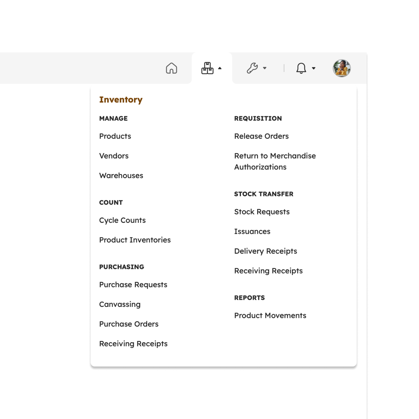 Inventory Navigation