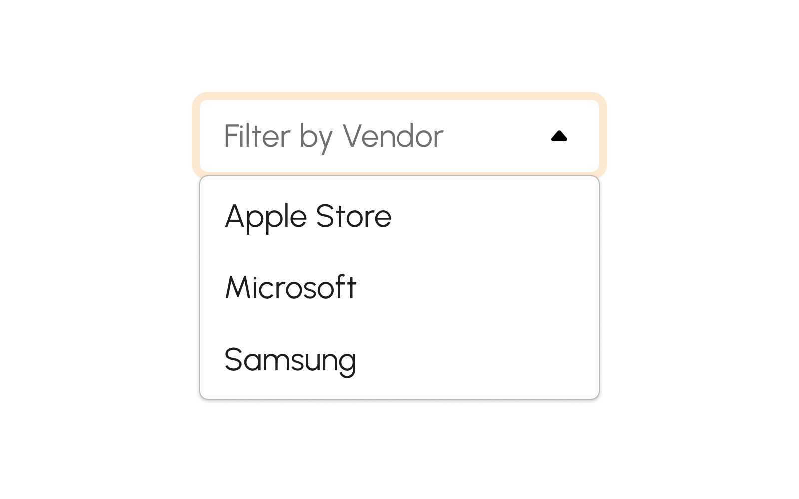 Filter Purchase Orders by Vendor