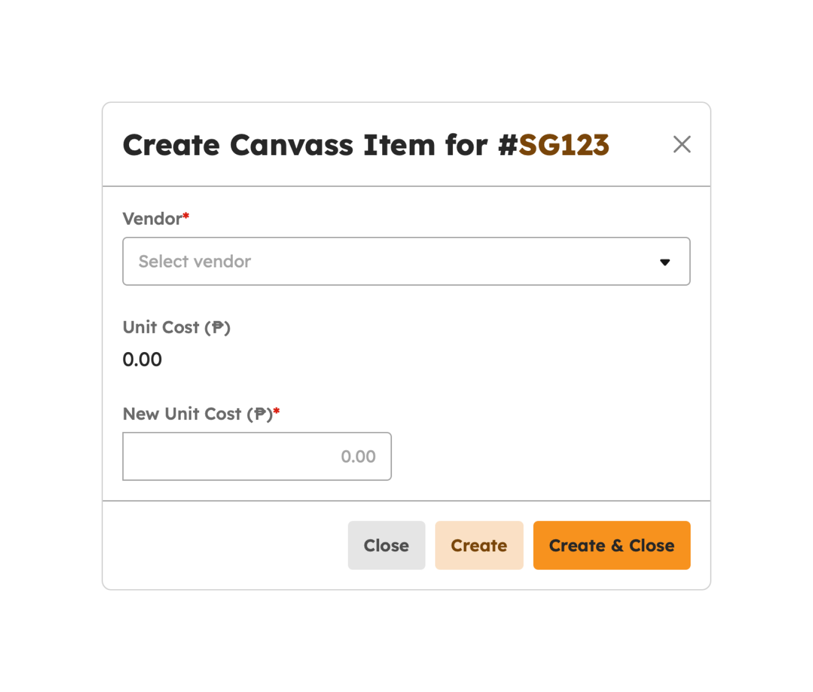 Canvass for Purchase Request