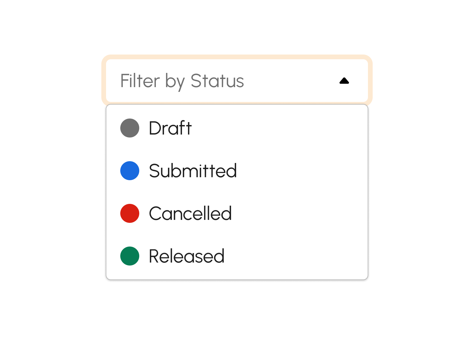 Filter by Status