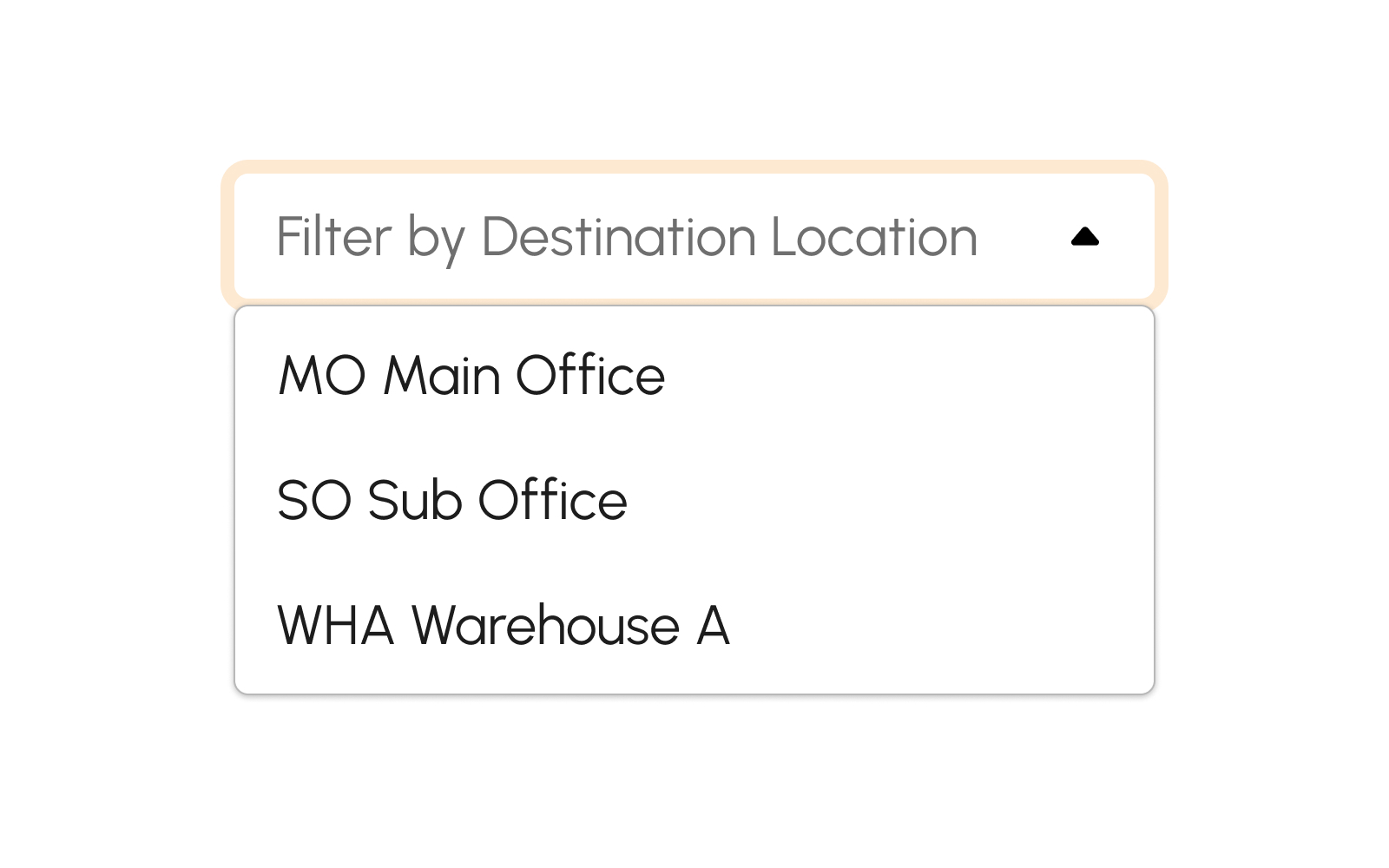 Filter by Destination Location