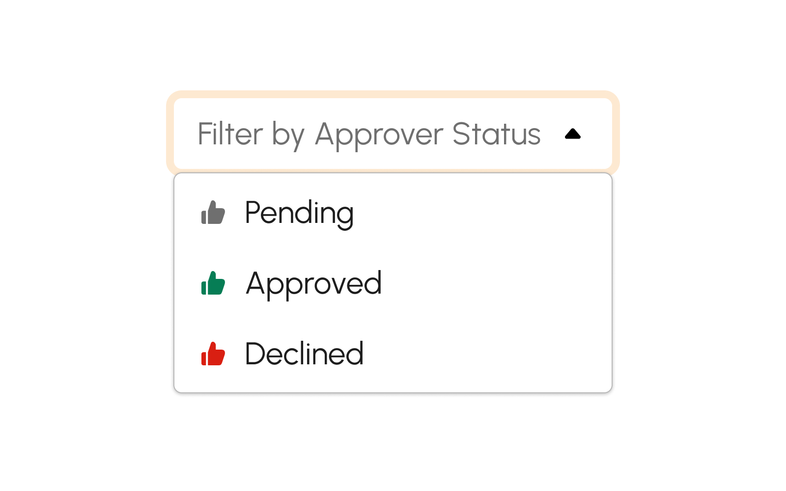 Filter by Transaction Status