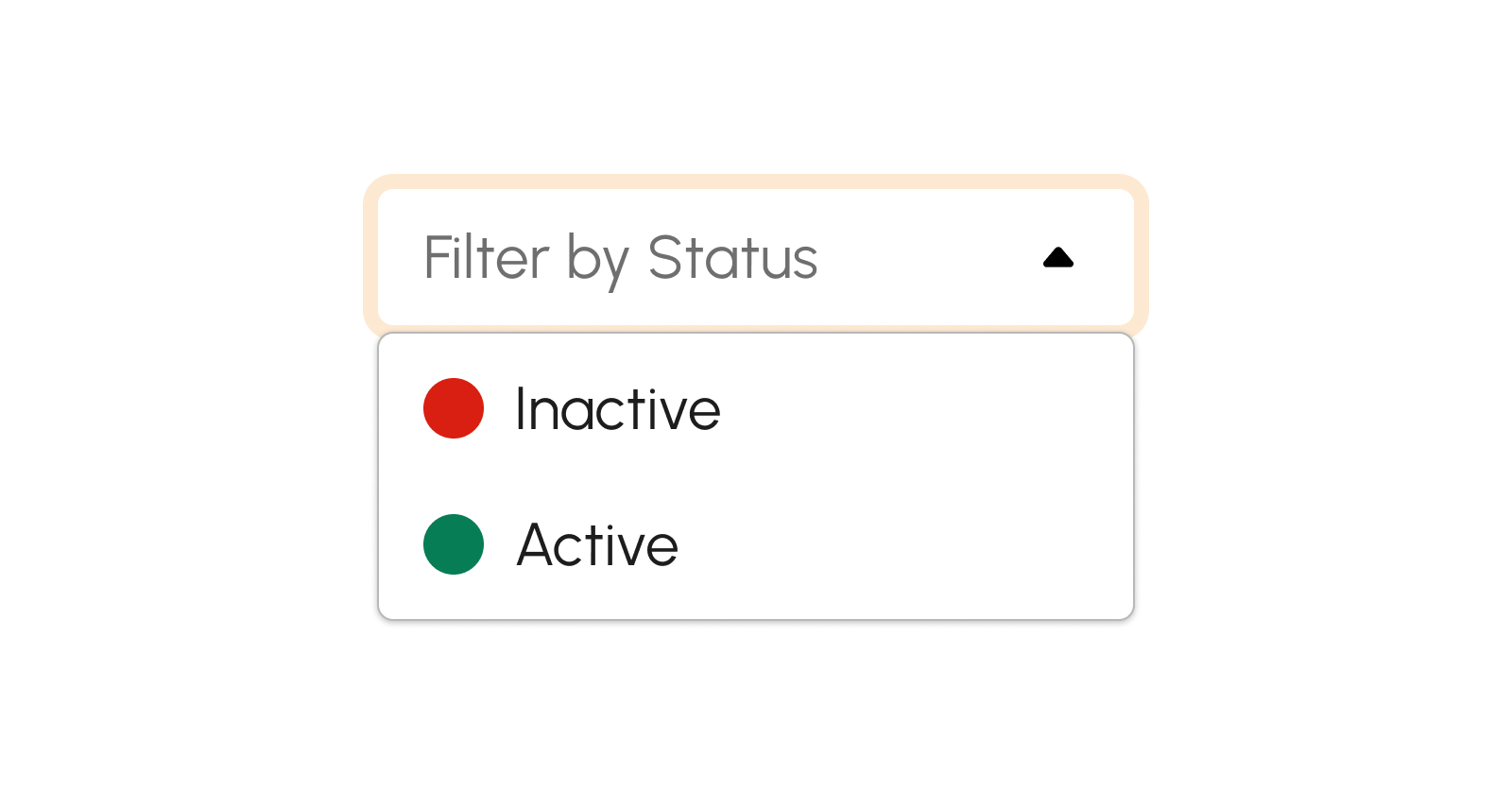 Filter by Status